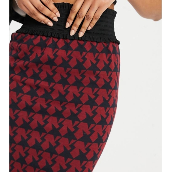 NEW Traffic People VISCOSE dogtooth design skirt #182 - Picture 3 of 4